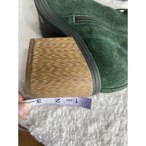 Kelsi Dagger Brooklyn Lace-Up Ankle Boots Dagger Forest green Suede Leather Sz 8 - Picture 12 of 14